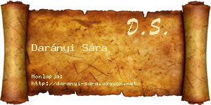 Darányi Sára névjegykártya